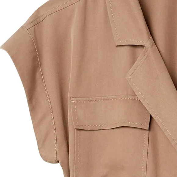 Crossed dress, short sleeves and front pockets ●●only available in black… - Picture 10 of 10